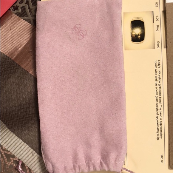 Lady’s 14 K yellow gold wide band. - Picture 4 of 4